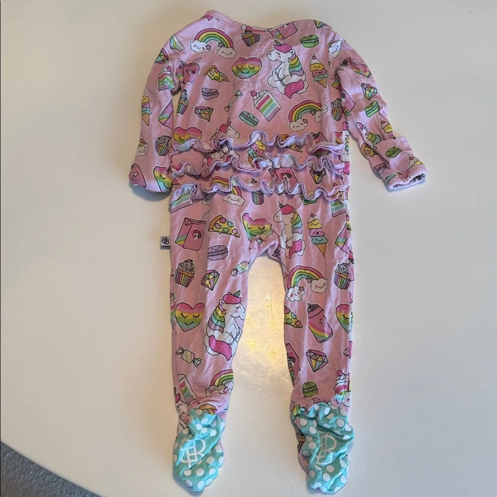 Little Bum Bums (now Bums and Roses) Unicorn Rainbow Footie